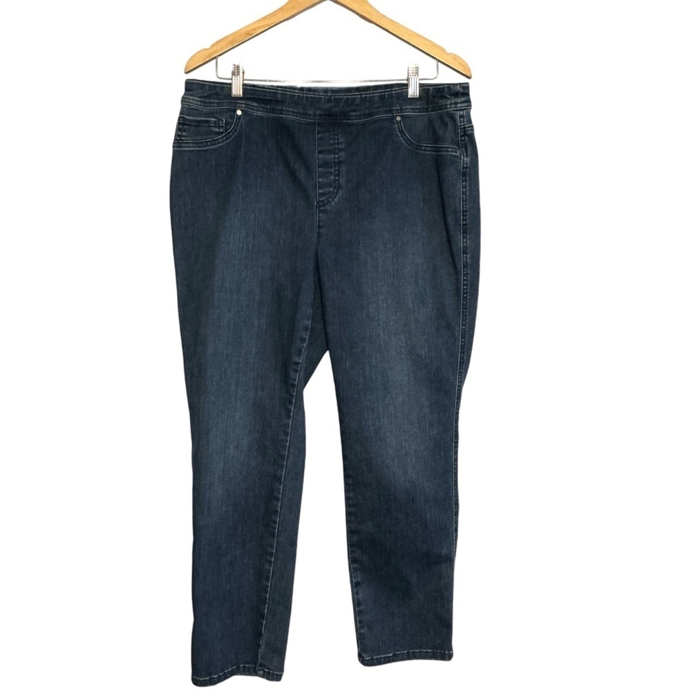 Chico’s elastic waisted pull on jeans size‎ 12